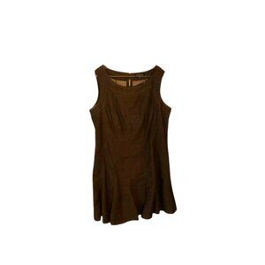 Sharagano Women's Plus Size (18W) Sleeveless Sheath Dress Brown